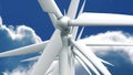 Many wind power generators on sky background. Royalty Free Stock Photo
