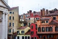 Many windows old houses chimneys historial building