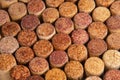 Many wine corks old vintage texture background Royalty Free Stock Photo