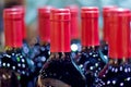 Many wines with blur background