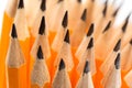Many Wooden pencils, close up view Royalty Free Stock Photo