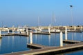 Many yachts and boats in the harbor Royalty Free Stock Photo