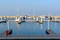 Many yachts and boats in the harbor Royalty Free Stock Photo