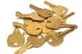 Many yellow bronze keys