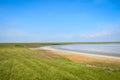 Salt lake landscape in the Kalmyk steppe Royalty Free Stock Photo