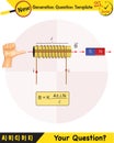 Physics, Magnetic field, Electromagnetic field and magnetic force, Polar magnet schemes, Educational magnetism physics vector, Mag Royalty Free Stock Photo