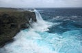 Manzamo cliff in Okinawa japan under storm Royalty Free Stock Photo