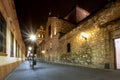 Manzana Jesuitica Block and Jesuit Church of the Society of Jesus Iglesia de la Compania de Jesus at night - Cordoba, Argentina Royalty Free Stock Photo