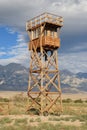 Manzanar guard tower Royalty Free Stock Photo