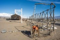 Manzanar relocation camp World War 2 era game court