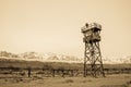 Manzanar Watchtower in Sepia