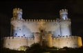 Manzanares el Real Castle at night, Madrid Spain Royalty Free Stock Photo