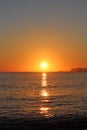 Manzanillo Beach sunset on the vertical Royalty Free Stock Photo