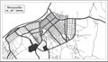Manzanillo Cuba City Map in Black and White Color in Retro Style. Outline Map