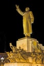 Mao Heroes Statue Zhongshan Square Shenyang China Night Royalty Free Stock Photo