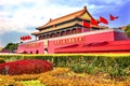 Mao Tse Tung Tiananmen Gate Entrance Gugong Forbidden City Palace Beijing China