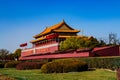 Mao Zedong is hung in the Forbidden City Tiananmen Gate Tower in Beijing China