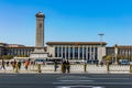 Mao Zedong is hung in the Forbidden City Tiananmen Gate Tower in Beijing China