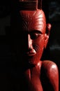 Maori Carving on a Marae Royalty Free Stock Photo