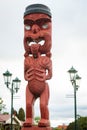 Maori carving sculpture in Rotorua, New Zealand