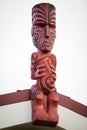 Maori carving sculpture in Rotorua, New Zealand Royalty Free Stock Photo