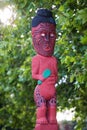 Maori carving sculpture in Rotorua, New Zealand