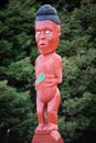 Maori carving sculpture in Rotorua, New Zealand