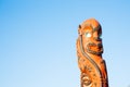 Maori cultural carved pole.
