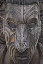 Wood maori mask from god holy Royalty Free Stock Photo