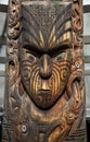 Maori Mask carving, Rotorua, New Zealand Royalty Free Stock Photo