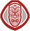 Maori Mask Face Front Shield Retro