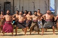Maori men performing a haka, New Zealand