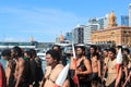 Maori people traditional greeting . 20 Sep 2011