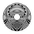 Maori polynesian ethnic circle tattoo shape