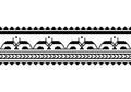 Maori polynesian tattoo bracelet. Tribal sleeve seamless pattern vector. Samoan border tattoo design fore arm or foot.