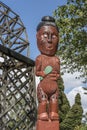 Maori sculpture on exhibition at Governament gardens, Rotorua, New Zealand