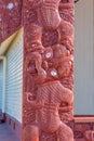 Maori sculpture at Rotorua in New Zealand Royalty Free Stock Photo