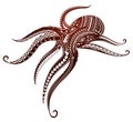 Maori style octopus tattoo Royalty Free Stock Photo