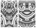 Maori style ornament set Royalty Free Stock Photo