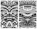 Maori style ornament set Royalty Free Stock Photo