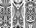 Maori style ornament set Royalty Free Stock Photo