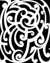 Maori style ornament Royalty Free Stock Photo