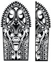 Maori style ornaments . Tattoo design Royalty Free Stock Photo