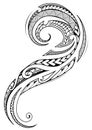 Maori style tattoo design Royalty Free Stock Photo