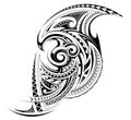 Maori style tattoo design Royalty Free Stock Photo