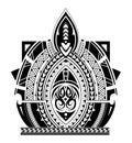 Maori style tattoo sleeve Royalty Free Stock Photo