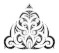 Maori style tribal art tattoo Royalty Free Stock Photo