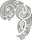 Maori tattoo design Royalty Free Stock Photo