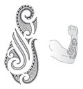 Maori tattoo design Royalty Free Stock Photo