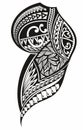 Decorative Maori tattoo design. Tattoo design. Vector illustration. Royalty Free Stock Photo